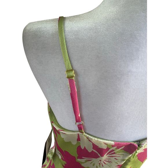 NWT Taylor Cosmo Midi Spaghetti strap Colorful Floral Slip Dress Gown 4 - Picture 5 of 11